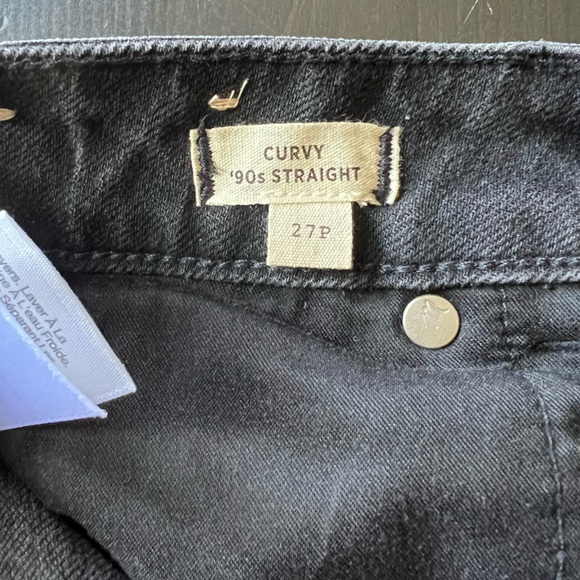 Madewell The Curvy '90s Straight Jean in Black Wash Size 27P. - Picture 5 of 9